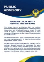 BSP warns of fraudulent group using its name to solicit funds