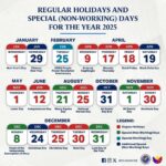 Holidays for 2025 set