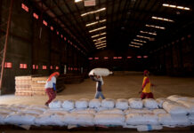 Rice reserves swell, corn stocks slip