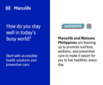 Manulife,Watsons forge partnership to boost health awareness in PH