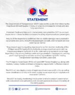 DOTr confirms Cebu airports, seaports safe after 6.9 magnitude quake