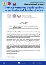 CAB warns public vs. fake airline ticket sellers