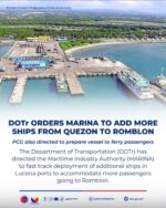 DOTr orders more ships for Lucena–Romblon route amid holiday rush