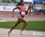 Naomi Johnson sets 400-m record in heat, wins silver in final Naomi Johnson sets 400-m record in heat, wins silver in final