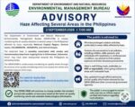 Transboundary haze affects part of PH; DENR issues health warnings and safety guidelines Transboundary haze affects part of PH; DENR issues health warnings and safety guidelines